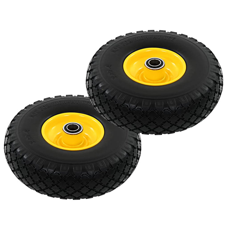Vidaxl Hand Truck Wheels 3.00-4 (260x85) Solide PU 2 PCS
