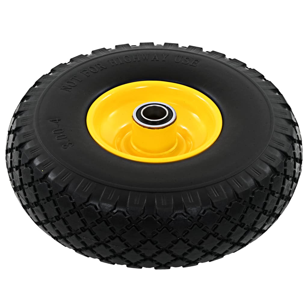 Vidaxl Hand Truck Wheels 3.00-4 (260x85) Solide PU 2 PCS