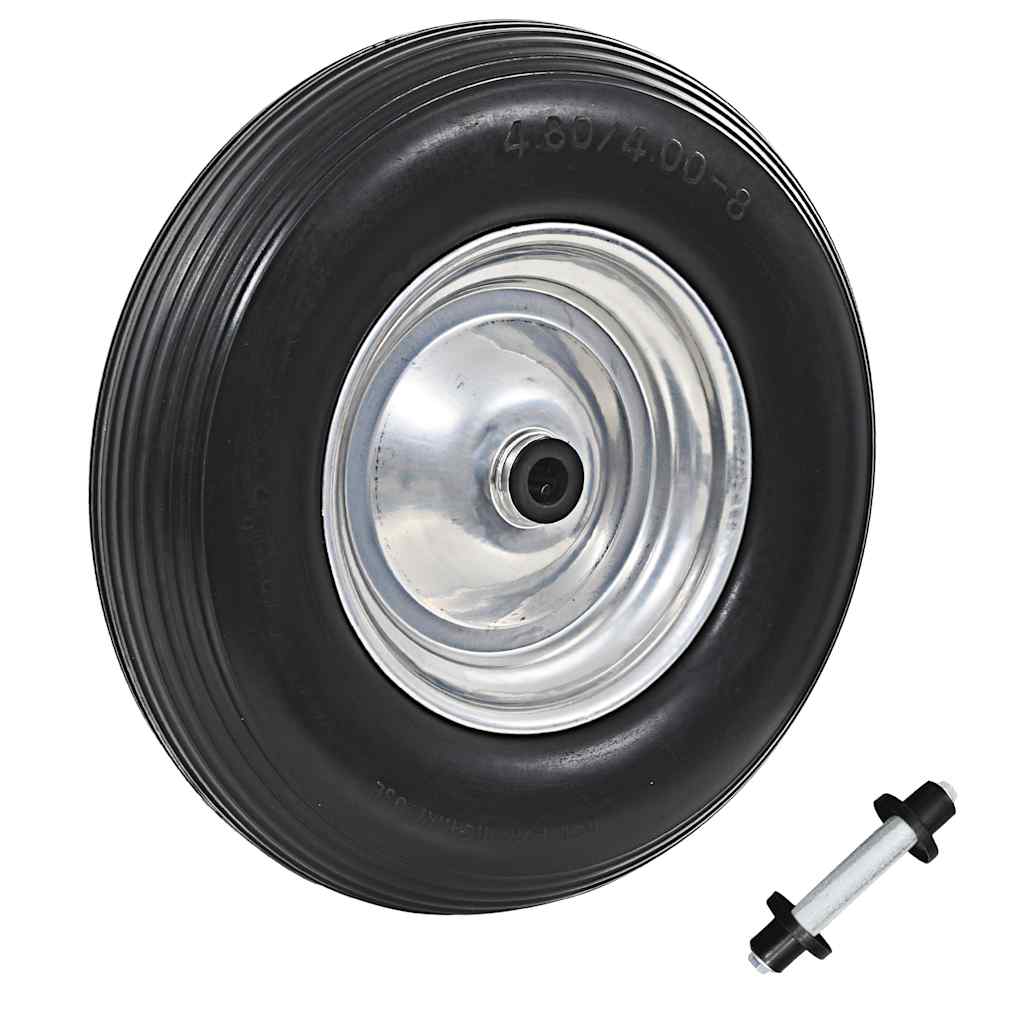 Vidaxl Wheelbarrow Roue avec essieu 4,00-8 390 mm PU solide