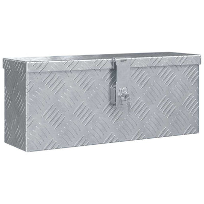 Boîte en aluminium Vidaxl 48.5x14x20 cm Colore en argent