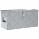 Boîte en aluminium Vidaxl 61.5x26.5x30 cm de couleur argentée