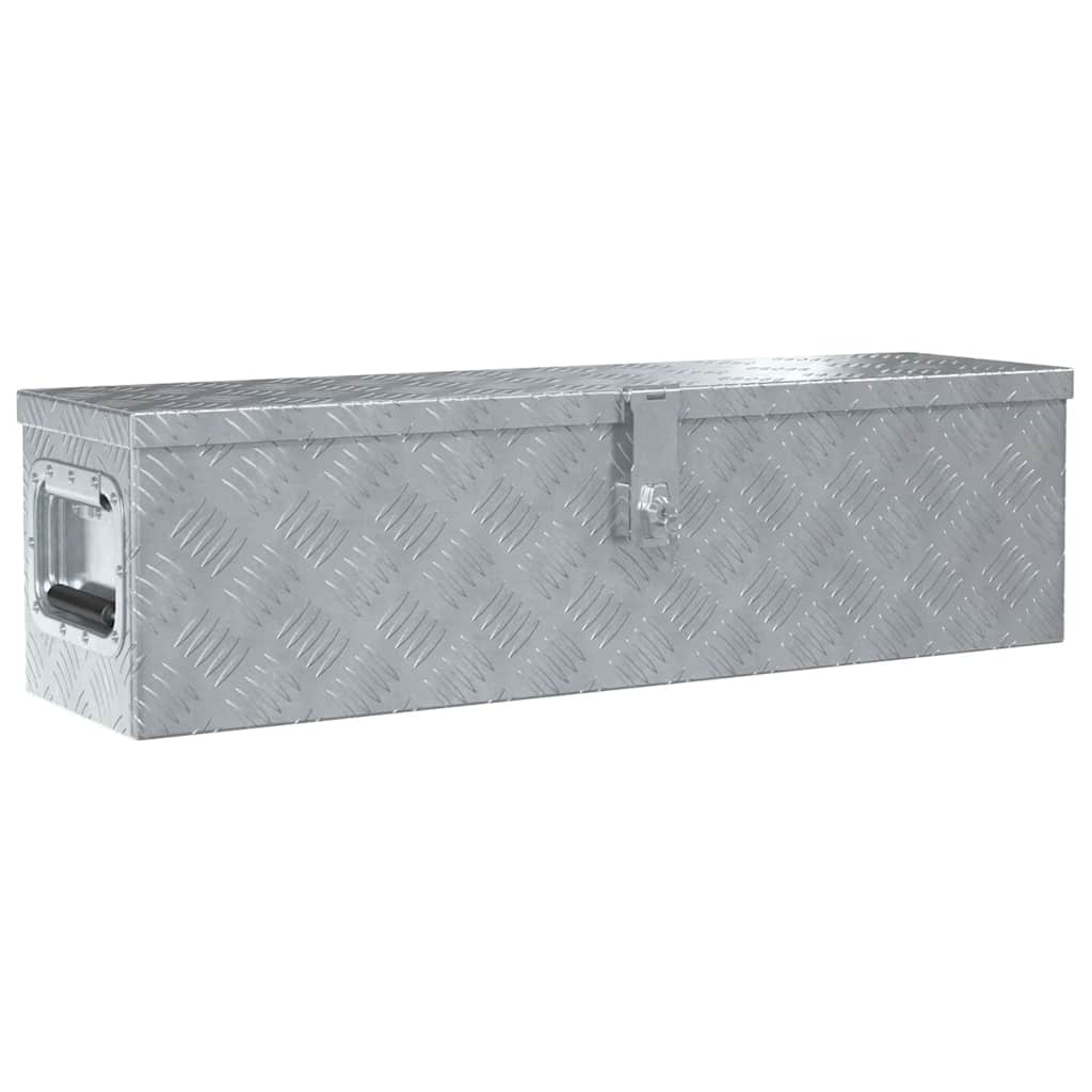 Boîte en aluminium Vidaxl 80.5x22x22 cm Couleur en argent