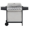 Barbecue à gaz vidaxl avec 6 zones de cuisson en acier inoxydable couleur