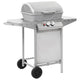 Vidaxl GasbarBecue et gril avec 2 zones de cuisson en acier inoxydable en acier inoxydable