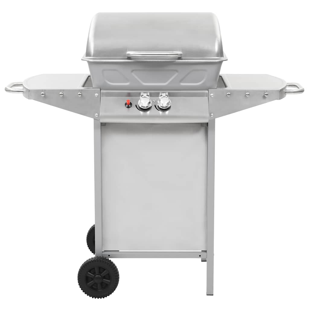 Vidaxl GasbarBecue et gril avec 2 zones de cuisson en acier inoxydable en acier inoxydable