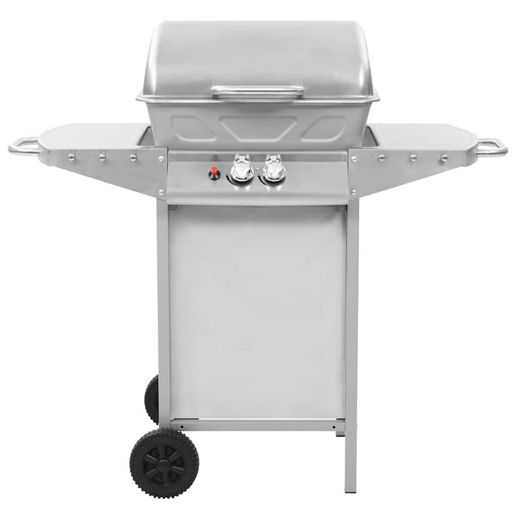 Vidaxl GasbarBecue et gril avec 2 zones de cuisson en acier inoxydable en acier inoxydable