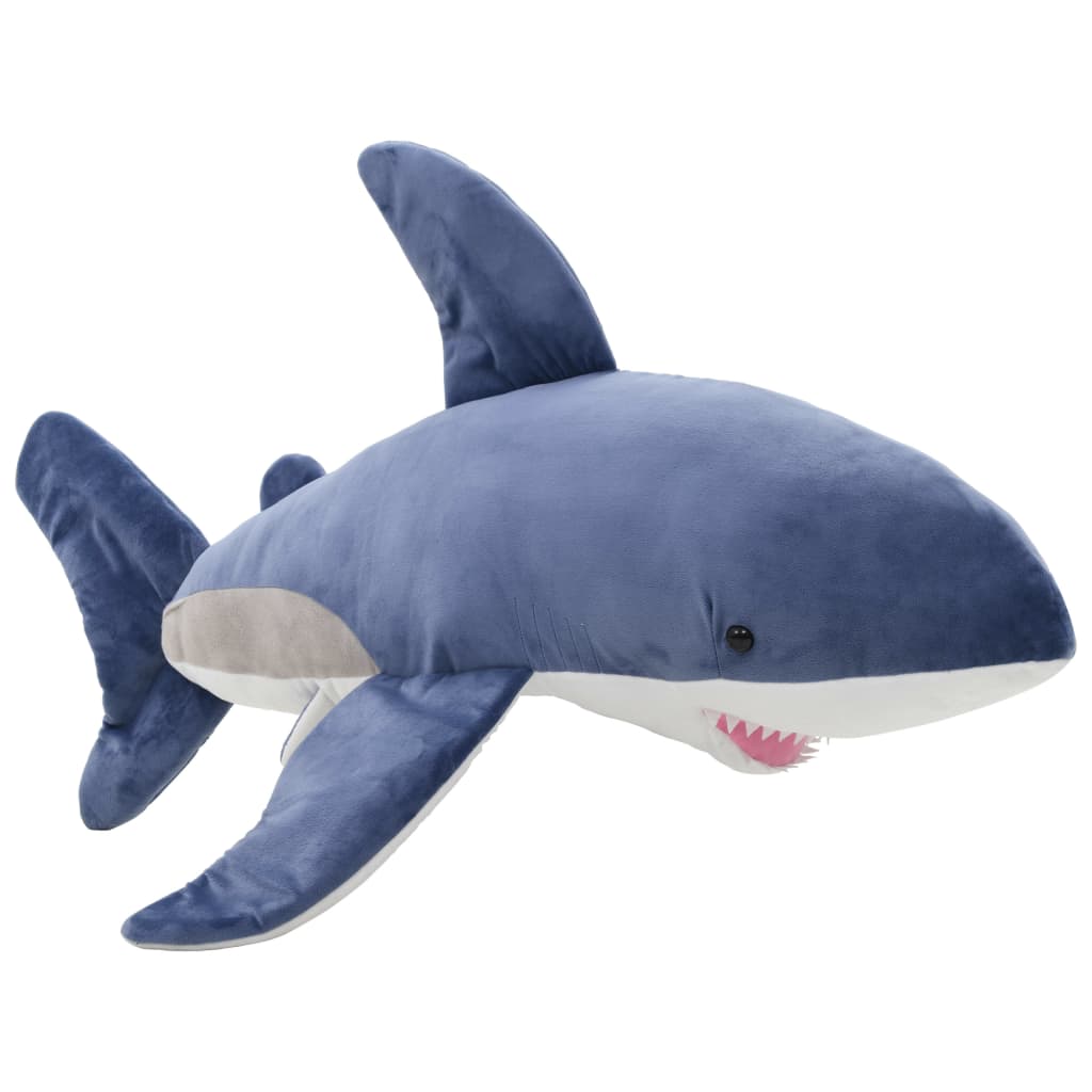 VidaXL peluche requin blanc peluche bleu et blanc