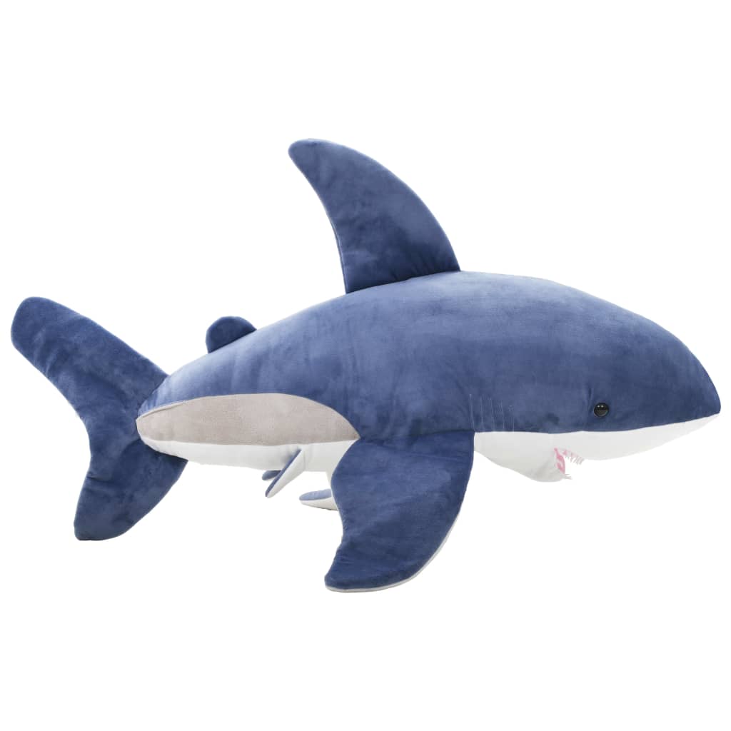 VidaXL peluche requin blanc peluche bleu et blanc