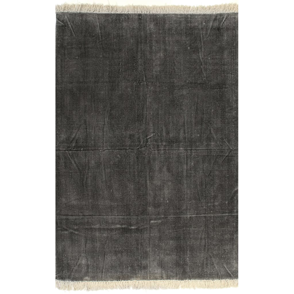 Vidaxl kelim tapis 120x180 cm anthracite de coton