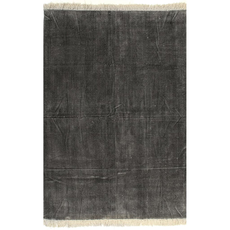 Vidaxl kelim tapis 120x180 cm anthracite de coton