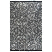 Tapis Vidaxl Kelim avec motif 120x180 cm Gray en coton - afbeelding 1