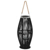Porte-lanternes vidaxl suspendu 60 cm de bambou noir
