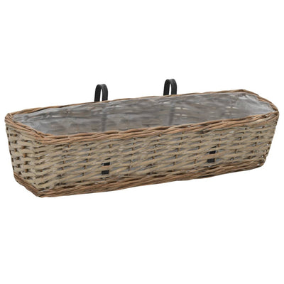 Balcones Vidaxl 2 PCS 60 cm en osier avec doublure PE