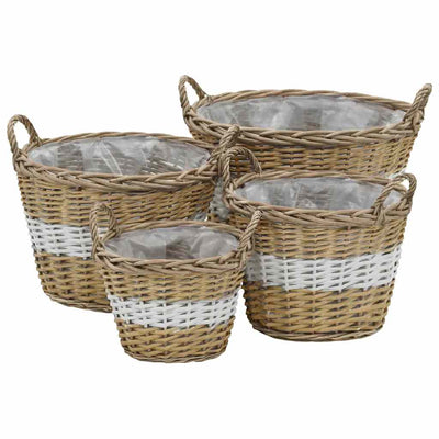 Les planteurs Vidaxl ont relevé 4 ST Wicker avec doublure PE