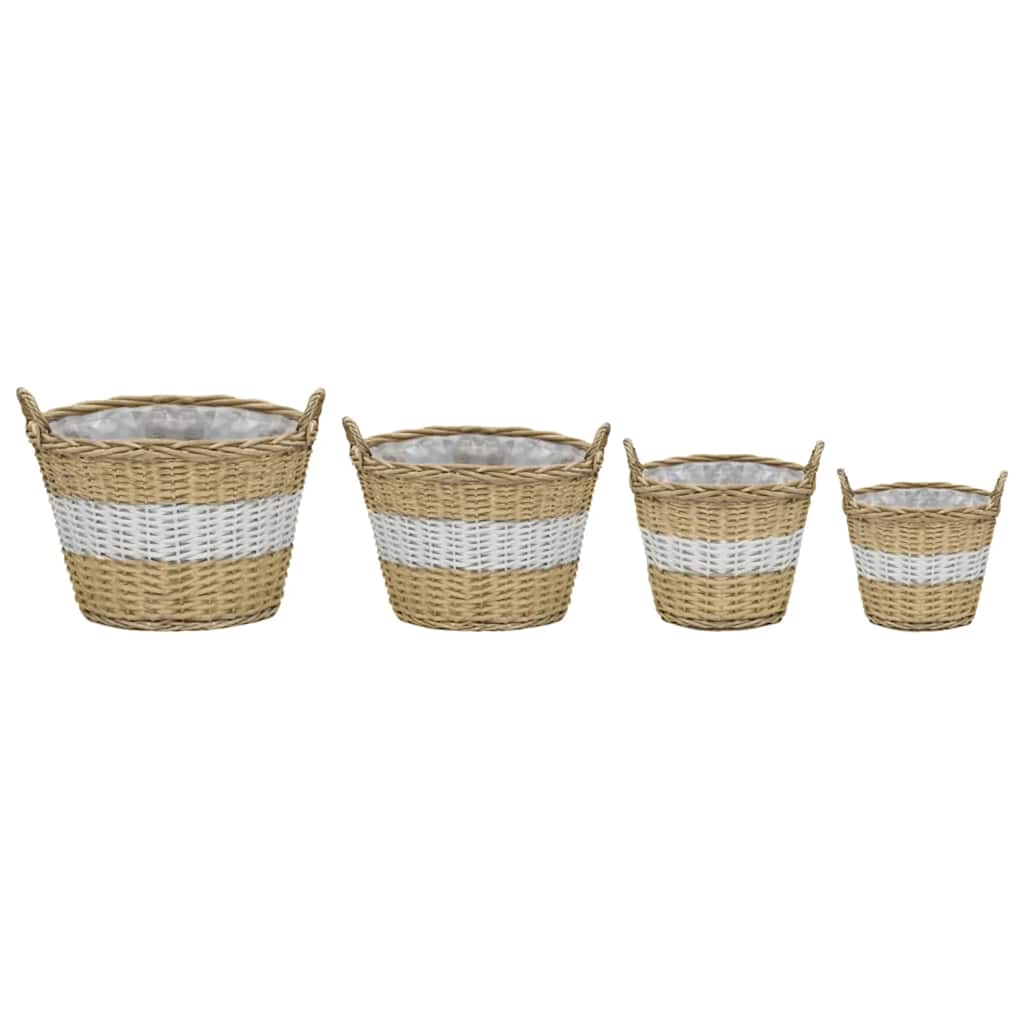 Les planteurs Vidaxl ont relevé 4 ST Wicker avec doublure PE