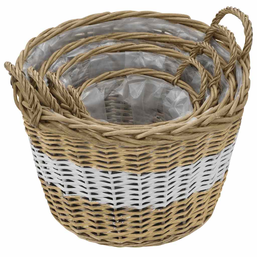 Les planteurs Vidaxl ont relevé 4 ST Wicker avec doublure PE