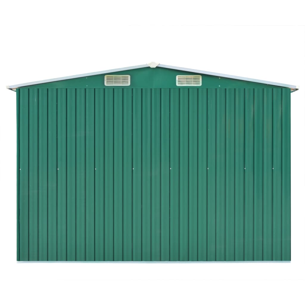 Vidaxl Garden Shed 257x298x178 cm en métal vert