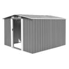 Vidaxl hangar de jardin 257x298x178 cm gris métallique