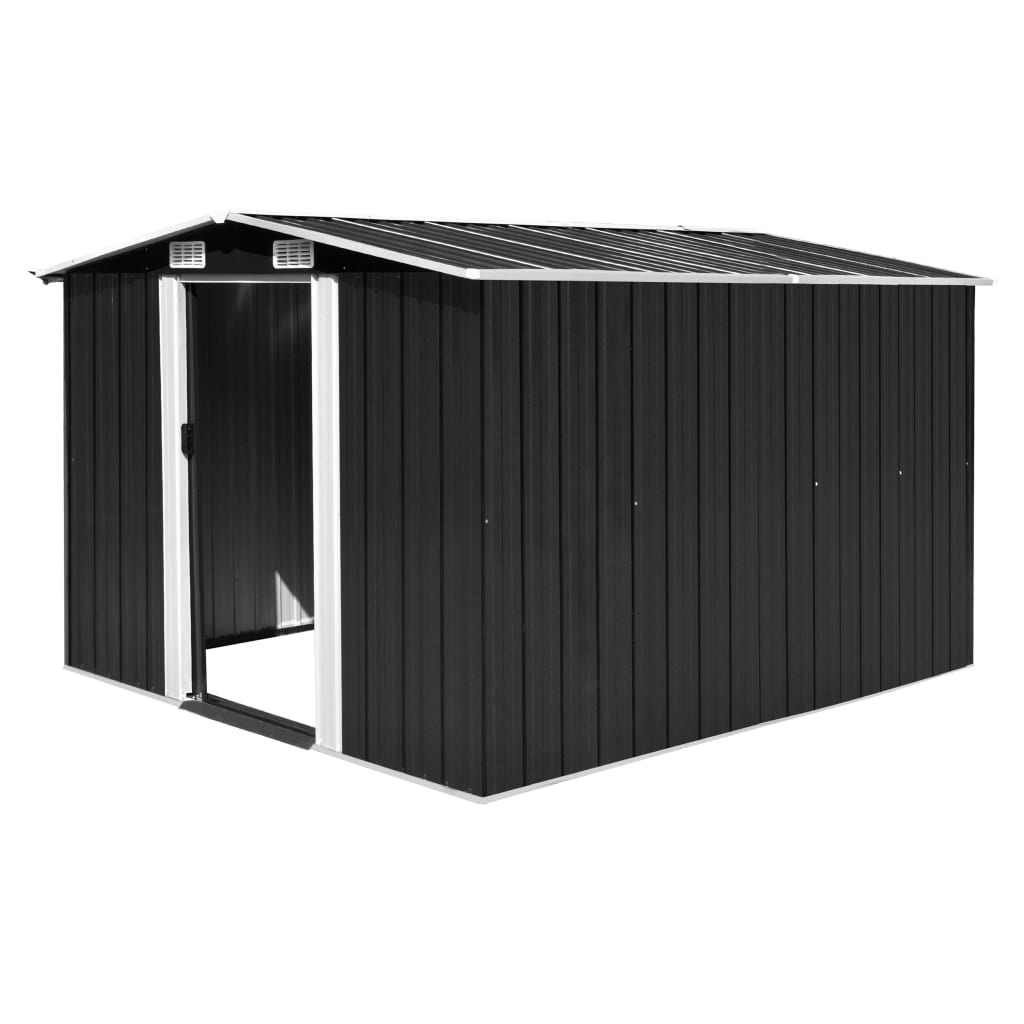 Vidaxl jardin hangar 257x298x178 cm anthracite métallique -colore