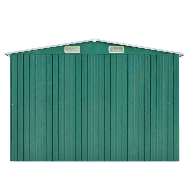 Vidaxl hangar de jardin 257x489x181 cm en métal vert