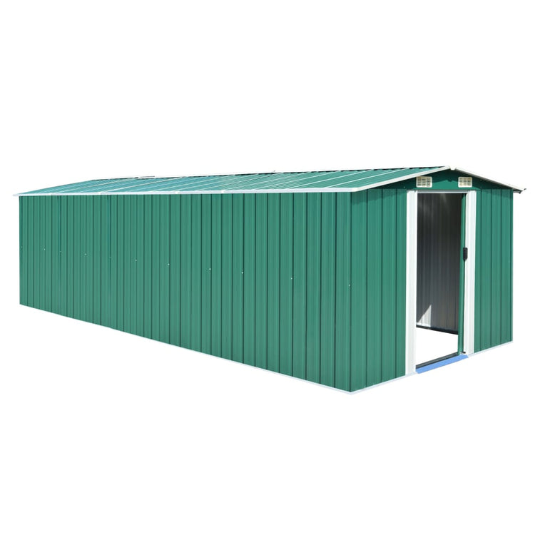 Vidaxl hangar de jardin 257x580x181 cm en métal vert