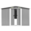 Vidaxl hangar de jardin 257x580x181 cm gris métallique