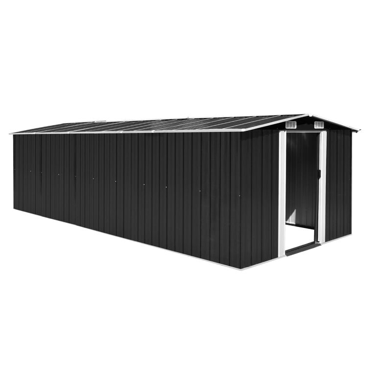 Vidaxl jardin hangar 257x580x181 cm anthracite en métal -colore