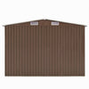 Vidaxl hangar de jardin 257x580x181 cm marron métallique