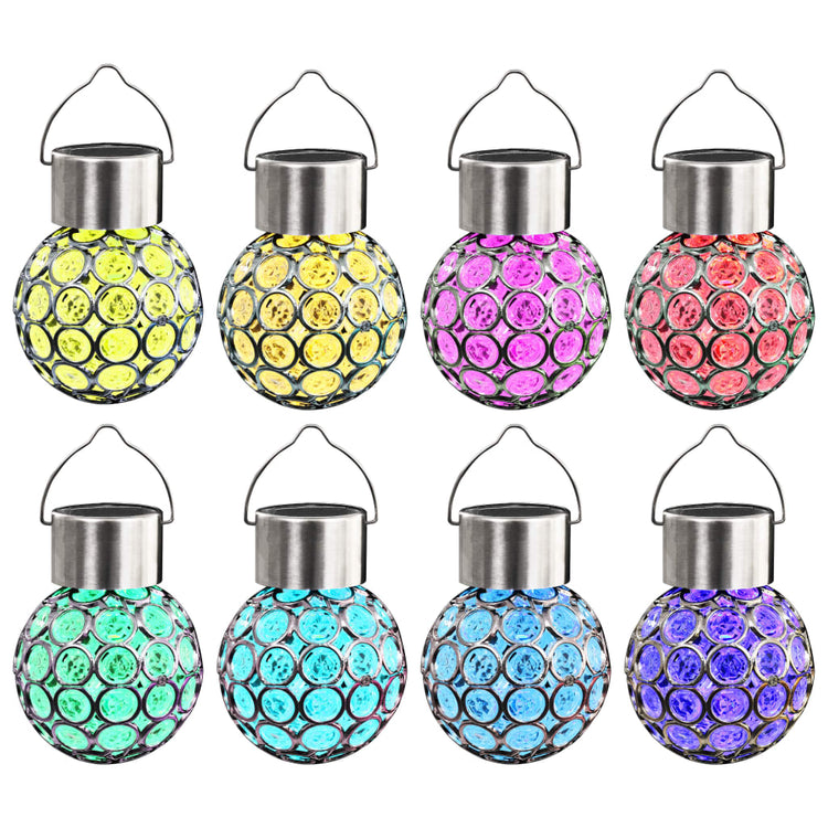 Vidaxl Solarlamp suspendu 8 ST LEDS RVB
