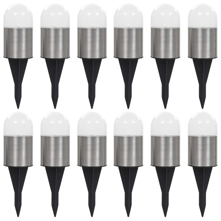 Vidaxl Ground Lamps 12 St Solar LED blanc