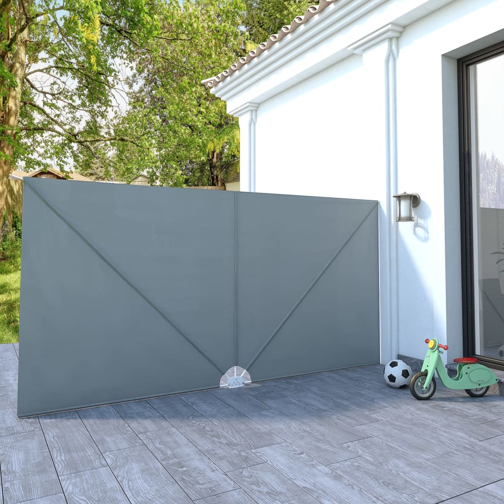 Vidaxx paravent pliable 400x200 cm gris