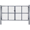 Vidaxl Gaaspoort 289x175 cm Gray en acier galvanisé