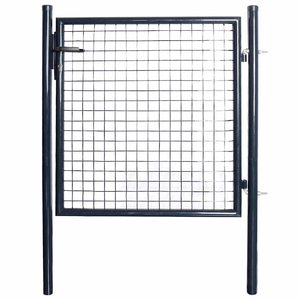 Vidaxl Gaaspoort 85.5x100 cm Gray en acier galvanisé