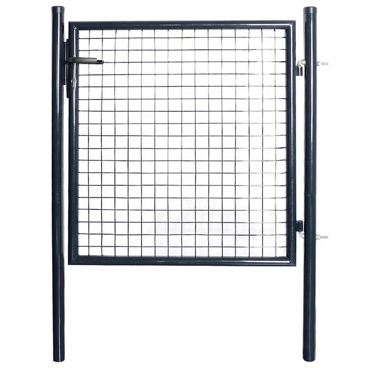 Vidaxl Gaaspoort 85.5x100 cm Gray en acier galvanisé