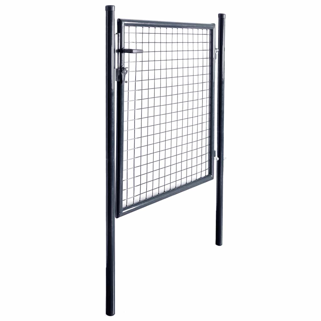 Vidaxl Gaaspoort 85.5x100 cm Gray en acier galvanisé
