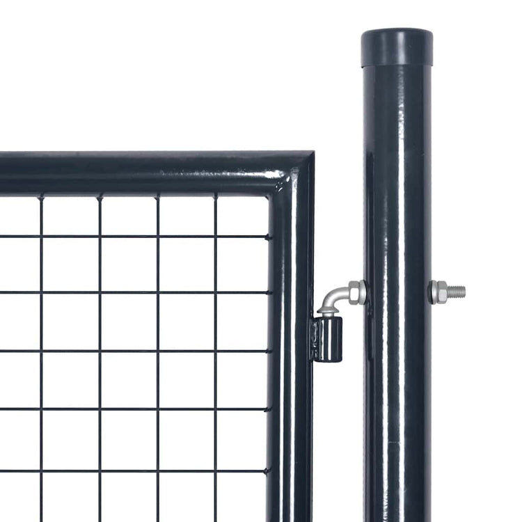 Vidaxl Gaaspoort 85.5x100 cm Gray en acier galvanisé