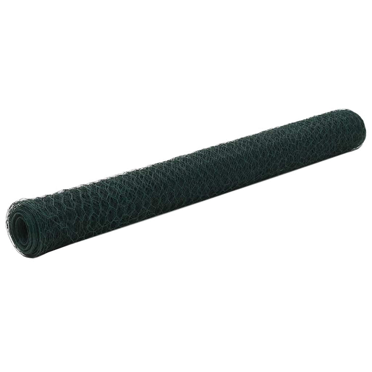 Vidaxxl grillage 25x1,2 m acier avec revêtement PVC vert
