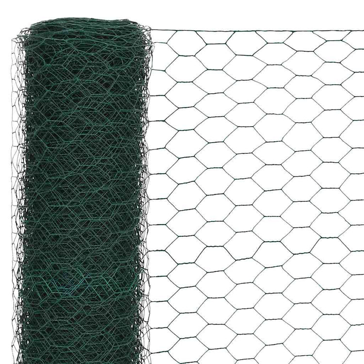 Vidaxxl grillage 25x1,2 m acier avec revêtement PVC vert