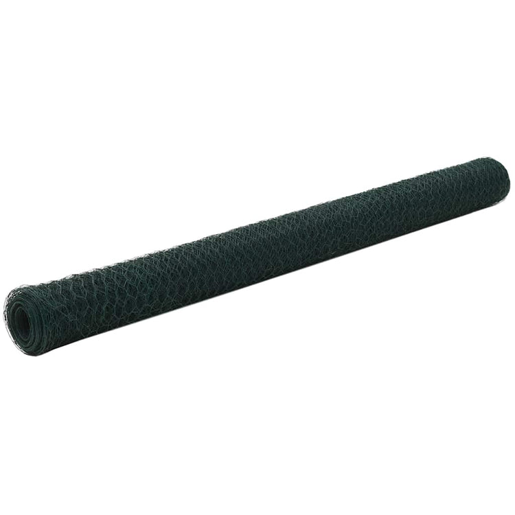 VidaXL grillage 25x1,5 m acier avec revêtement PVC vert