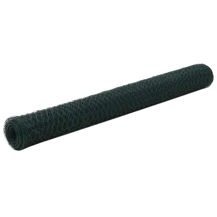 Vidaxxl grillage 25x1,2 m acier avec revêtement PVC vert