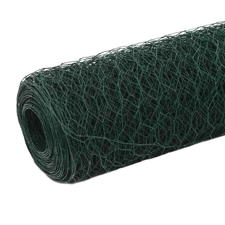 Vidaxxl grillage 25x1,2 m acier avec revêtement PVC vert