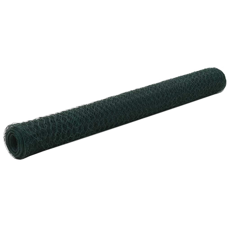 Vidaxxl grillage 25x1,2 m acier avec revêtement PVC vert