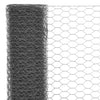 Vidaxx grillage 25x1,2 m acier avec revêtement PVC gris
