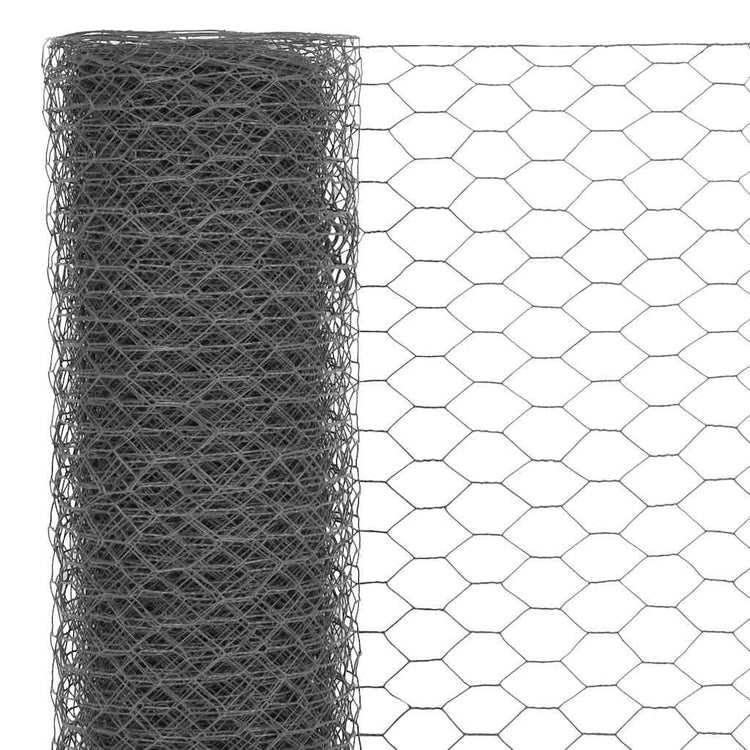 Vidaxx grillage 25x1,2 m acier avec revêtement PVC gris
