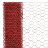 Vidaxx grillage 25x1 m acier avec revêtement PVC rouge