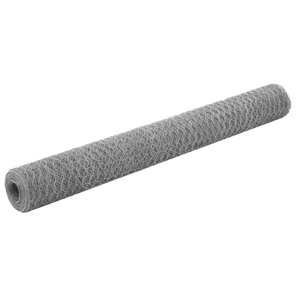 Vidaxl Poulet Fil 25x1,2 m Galvanisé en acier argent coloré