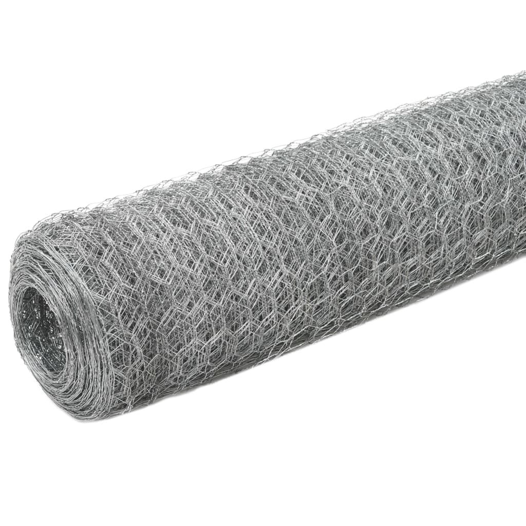 Vidaxl Poulet Fil 25x1,2 m Galvanisé en acier argent coloré