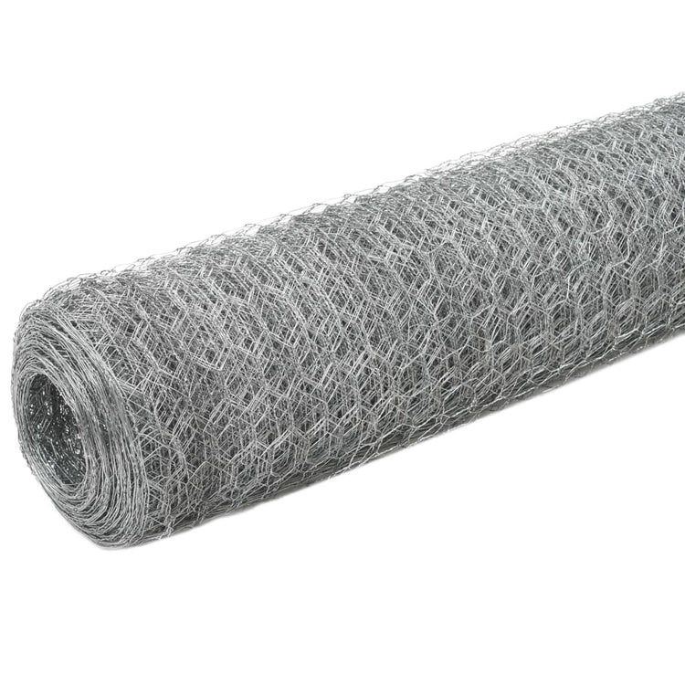 Vidaxl Poulet Fil 25x1,2 m Galvanisé en acier argent coloré