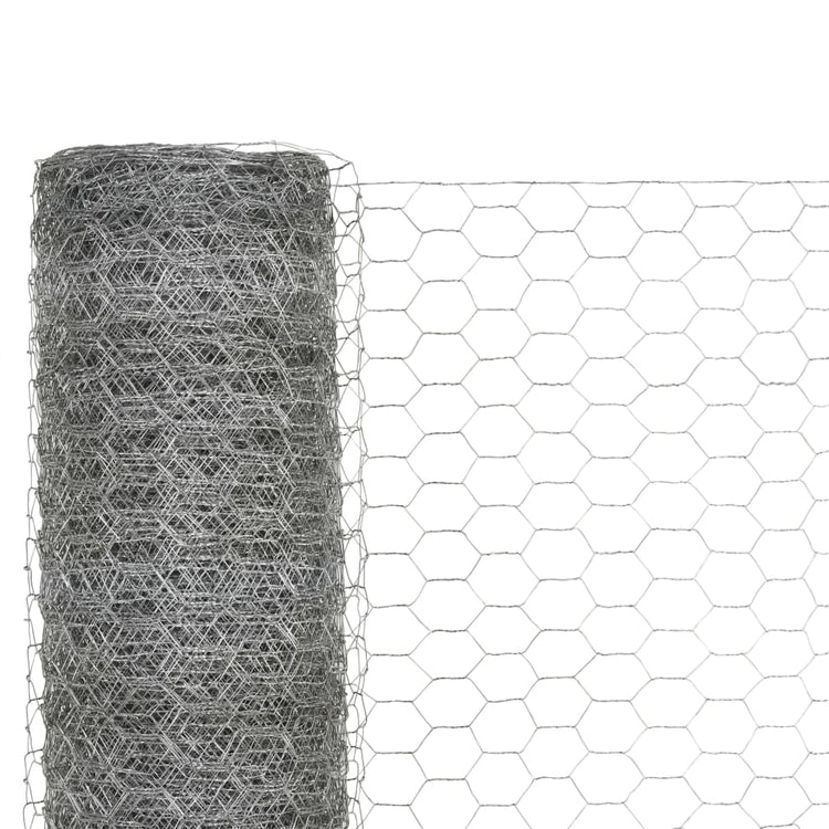 Vidaxl Poulet Fil 25x1,2 m Galvanisé en acier argent coloré