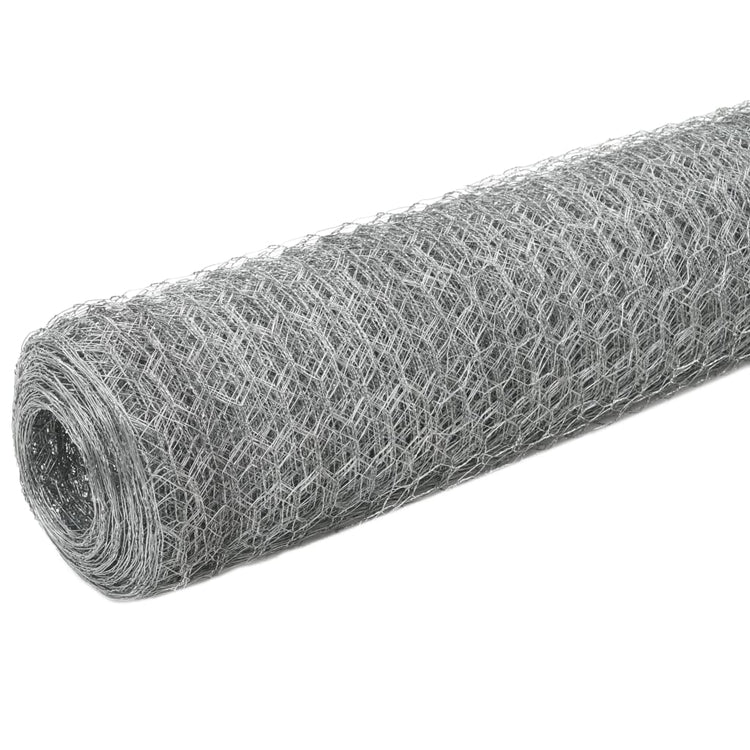 Vidaxl Poulet Fil 25x1,2 m Galvanisé en acier argent coloré